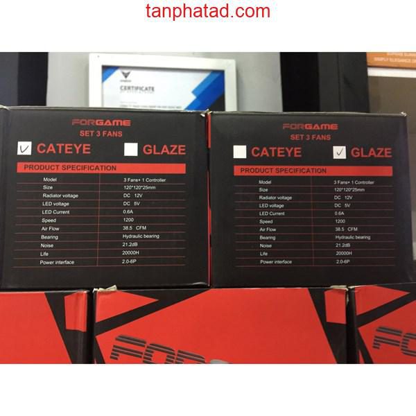 BỘ FAN CASE RGB FORGAME CATEYE + REMOTE - Ảnh 3