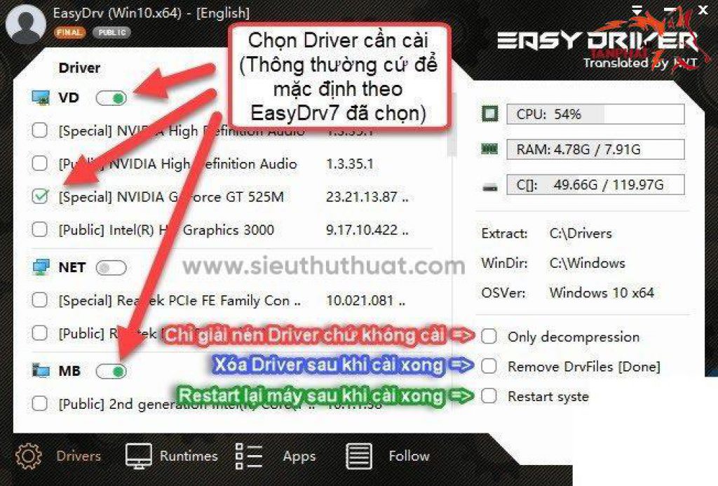huong dan su dung EasyDrv7