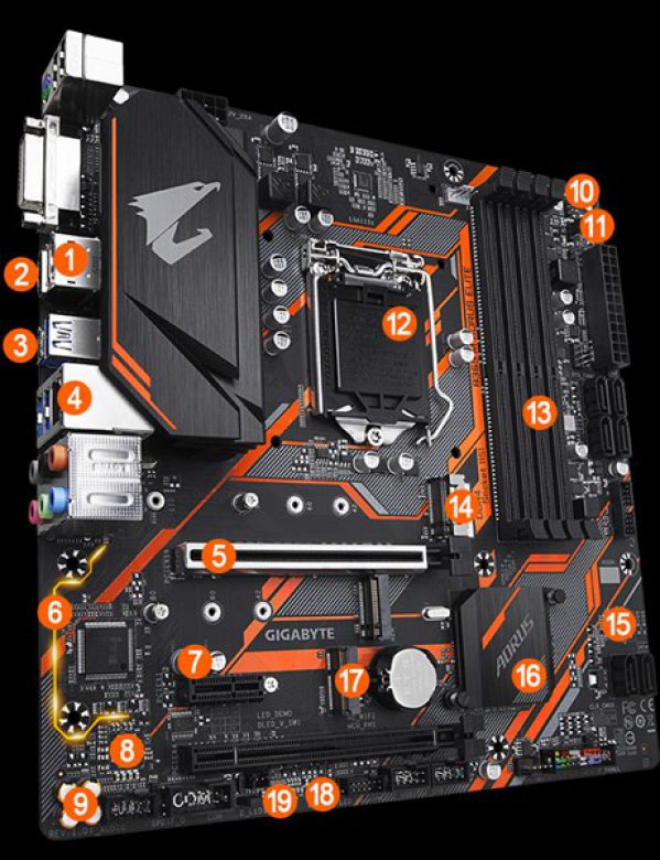 MAINBOARD GIGABYTE B365M AORUS ELITE MỚI - Ảnh 4