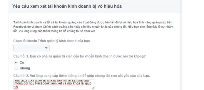 0846b52f yeu cau khang nghi tai khoan bi vo hieu hoa