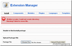 Lỗi JFolder::create: Infinite loop detected Warning! Failed to move file trên Joomla 11 ab5e3f7f could not create directory joomla error thumb