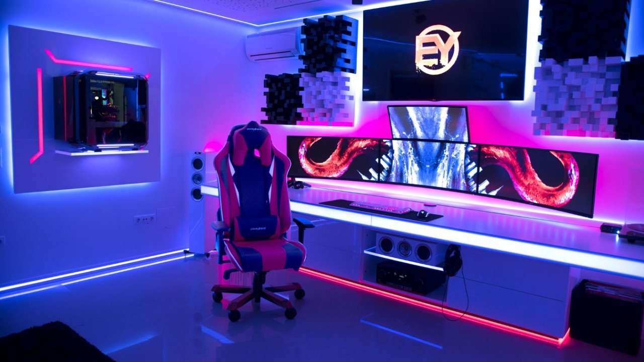 Cách Decor Phòng Ngủ Gaming Độc Lạ Hiện Nay 5 ban gaming cho phong ngu dien tich rong rai