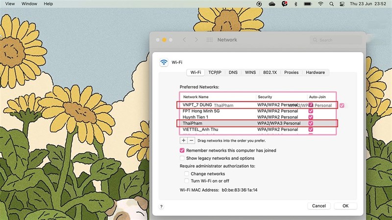 Hướng dẫn cách tùy chọn ưu tiên kết nối mạng WiFi cho MacBook đơn giản