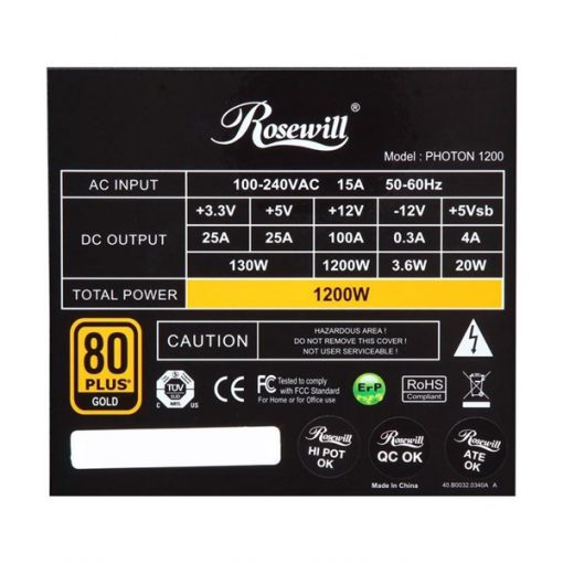 NGUỒN ROSEWILL PHOTON 1200W CŨ - Ảnh 2