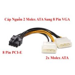 Dây nguồn Phụ ATA 4 pin x2 to PCI-E 8 pin