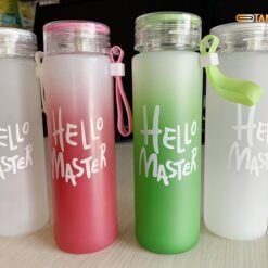 BÌNH ĐỰNG NƯỚC THỦY TINH HELLO MASTER 480ML NHIỀU MÀU