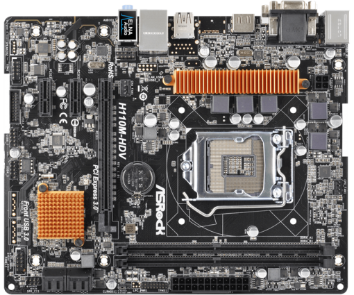 MAINBOARD ASROCK H110M-HDV CŨ SOCKET 1151 - Ảnh 2