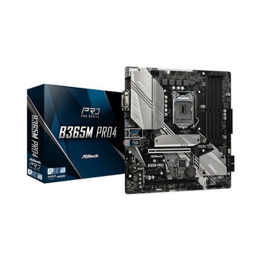 Mainboard ASROCK B365M - Pro4 (Intel B365, Socket 1151, m-ATX, 4 khe RAM DDR4) Mới
