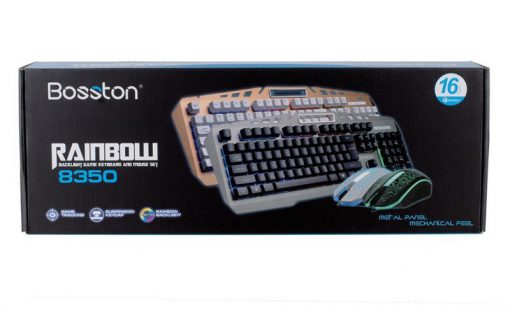 BỘ PHÍM CHUỘT LED CÓ DÂY BOSSTON RAINBOW 8350 - Ảnh 3