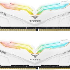RAM PC TEAM T-FORCE NIGHT HAWK RGB 16GB (2X8GB) DDR4-3000MHZ (WHITE) CHÍNH HÃNG MỚI