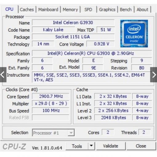 CPU G3930 (2.9GHz,2M) SOCKET 1151 V1 - Ảnh 4