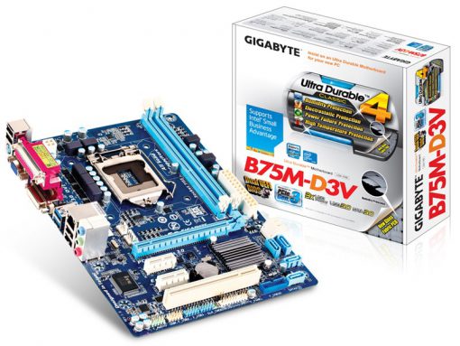 MAINBOARD GIGABYTE B75M CŨ 2 KHE RAM (1155)