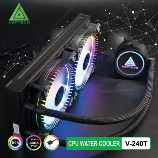 Tản Nhiệt Nước VSPTech V-240T XTREME GAMING Sync LED ARGB - Ảnh 3