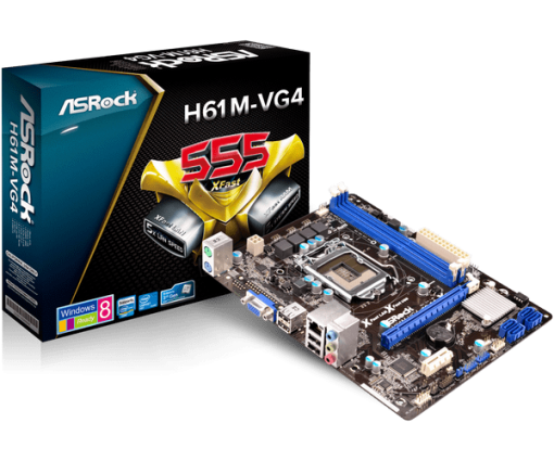 MAINBOARD ASROCK H61-VG4 CŨ CHẠY SOCKET 1155
