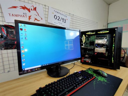 BỘ MÁY PC WORKSTATION S5500WB, 2 CHIP XEON X5670, RAM 48G, SSD 120GB + SSD 240GB, VGA 1050 2G, CASE DEEPCOOL