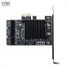 Card PCIe X1 8 Port Sata III 6Gbps Controller