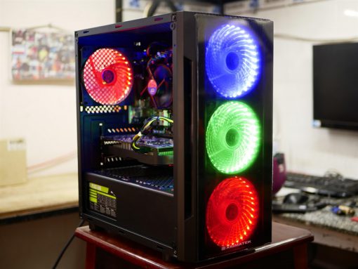 BỘ MÁY PC GAMING – ĐỒ HỌA H310, I3-9100F, RAM 8G, SSD 256G, VGA 1050ti 4gb, CASE XIGMATEK EN43408 SCORPIO II
