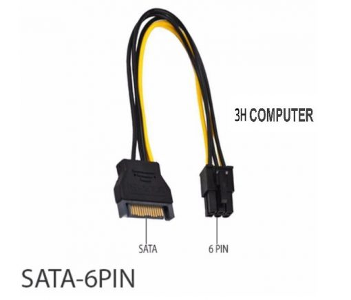 Cáp chuyển đổi nguồn SATA sang 6Pin - Ảnh 2