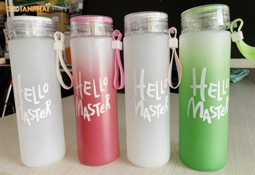 BÌNH ĐỰNG NƯỚC THỦY TINH HELLO MASTER 480ML NHIỀU MÀU - Ảnh 2