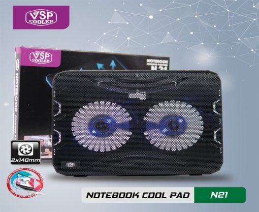Đế tản nhiệt Laptop VSP Cooler N21 (2*Fan 14cm) - Ảnh 2
