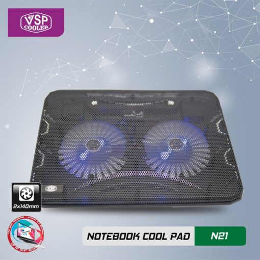 Đế tản nhiệt Laptop VSP Cooler N21 (2*Fan 14cm) - Ảnh 3
