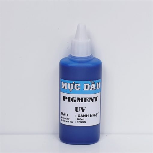 Mực dầu Pigment UV màu Xanh Nhạt (LC) - Loại 100ml