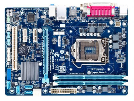 MAINBOARD GIGABYTE B75M CŨ 2 KHE RAM (1155) - Ảnh 4
