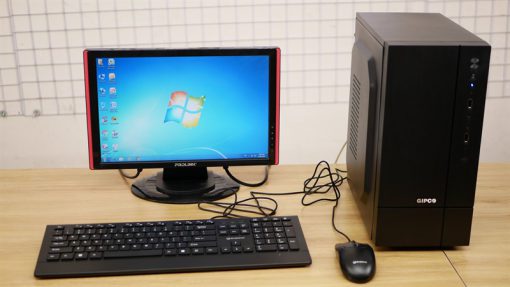 BỘ PC VĂN PHÒNG G31, E7500, RAM 4G, SSD 120G, CASE GIPCO, MH 17"