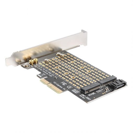 Bộ Chuyển Đổi M.2 NVME Sang PCIE, M + B Key SSD Sang Thẻ Mở Rộng SATA PCI-E 3.0 X4 - Ảnh 2