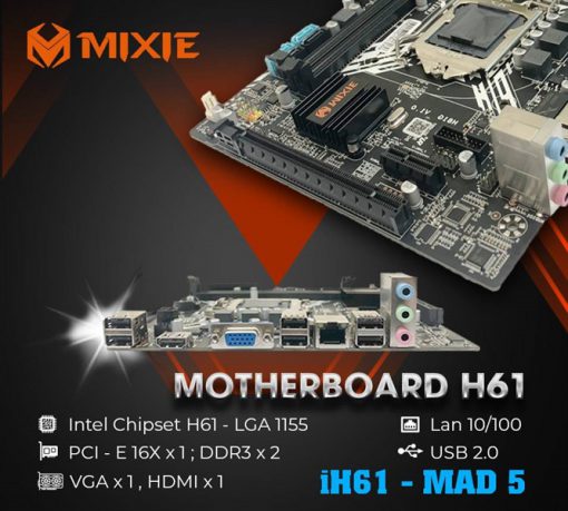 Motherboard MIXIE H61 mới - Bảo hành 36 Thánh. - Ảnh 2