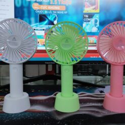 Quạt Mini Tích Điện Cầm Tay Có Đế Để Bàn Siêu Hot Đủ Màu