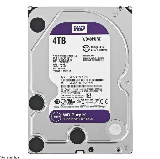 HDD PC WD 4TB TÍM CHÍNH HÃNG MỚI