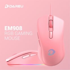 Chuột Dare-U EM908 Victor Pink RGB Gaming (Hồng)