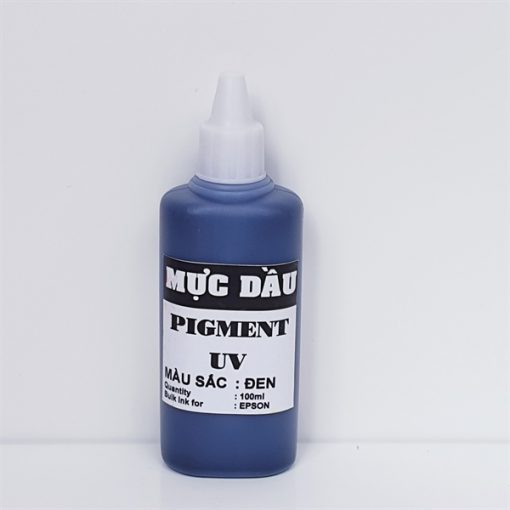 Mực dầu Pigment UV màu Đen (BK) - Loại 100ml