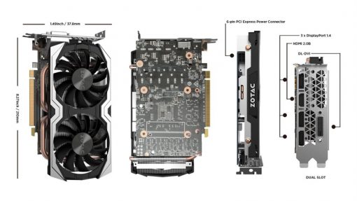 VGA ZOTAC GTX 1060 AMP EDITION 6G GDDR5 CŨ - Ảnh 3