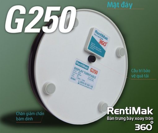 BÀN TRƯNG BÀY QUAY TRÒN 360 ĐỘ RENTIMAK G250 - Ảnh 4