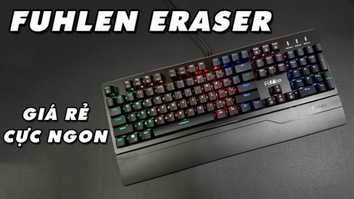 Bàn Phím Cơ Fuhlen Eraser LED Switch Quang Học (Đen) - Ảnh 2