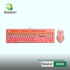 Combo Phím Chuột Bosston EK9350 Queen Pink Chính Hãng (Hồng)