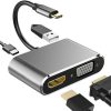 Cáp chuyển USB Type-c ra 4 cổng HDMI/ VGA/ USB và cổng sạc hỗ trợ chế độ Dex - UHV41160