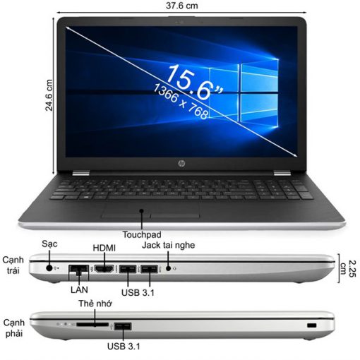 LAPTOP HP 15-DA0359TU (PENTIUM 4417U, RAM 4G, HDD 500G) - Ảnh 3