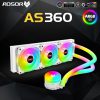 Tản Nhiệt Nước All in One Coolmoon AOSOR AS360 Màu Trắng Led Argb - Đồng Bộ Hub Coolmoon / Mainboard