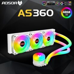 Tản Nhiệt Nước All in One Coolmoon AOSOR AS360 Màu Trắng Led Argb - Đồng Bộ Hub Coolmoon / Mainboard