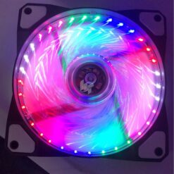 FAN CASE GOLDEN RAINBOW LED 12CM