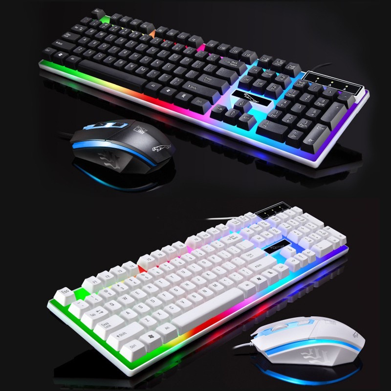 Combo phím chuột giả cơ G21 Fullsize, RGB Rainbow