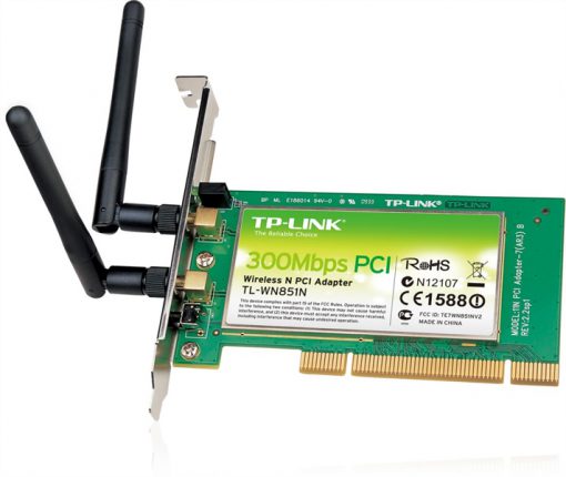 Card mạng không dây TP-Link TL-WN851ND (Chuẩn PCI/ Wifi 300Mbps/ 2 ăngten)