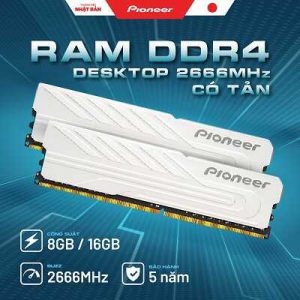 NÊN SỬ DỤNG 1 RAM 16GB (RAM ĐƠN), HAY 2 RAM 8GB (RAM ĐÔI CÙNG DUNG LƯỢNG) ? 1 a43833f8 ram pioneer 8gb ddr4 bus 2666 mhz tan nhiet moi bh 36 thang