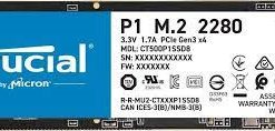 SSD Crucial P2 1TB NVMe 3D-NAND M.2 PCIe Gen3 x4