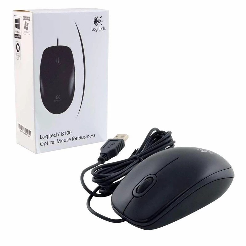 Chuột có dây Logitech B100 chính hãng