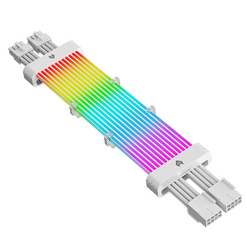 Dây nối dài nguồn Aosor GPU-28 2x8PIN LED ARGB màu trắng | Tấn Phát AD