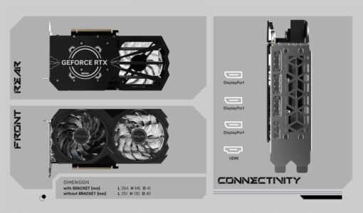 Card Đồ Họa VGA GALAX GeForce RTX 4060 Ti 8GB EX 1-Click OC 8GB GDDR6 Black